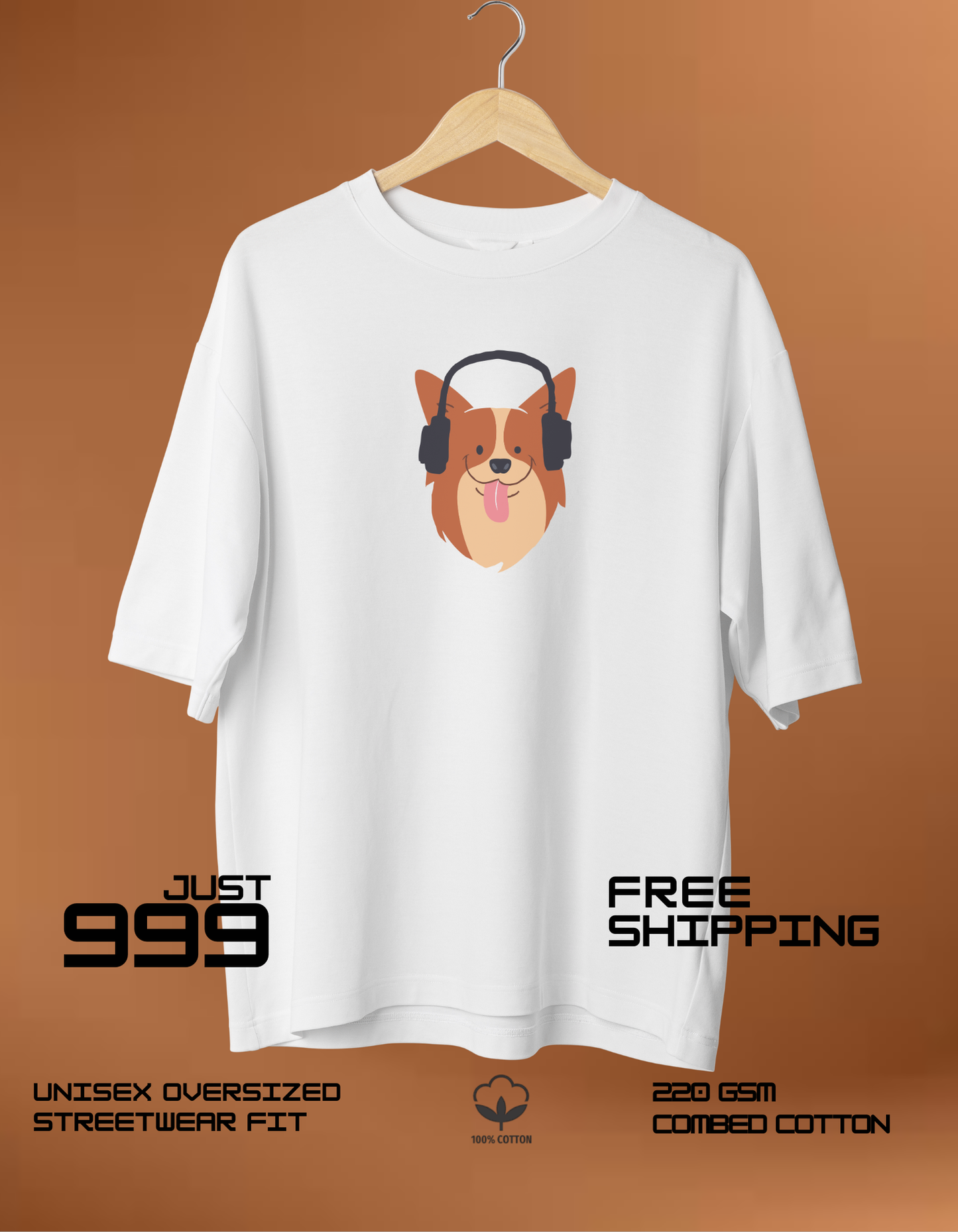 Choco Pup Oversize Tee