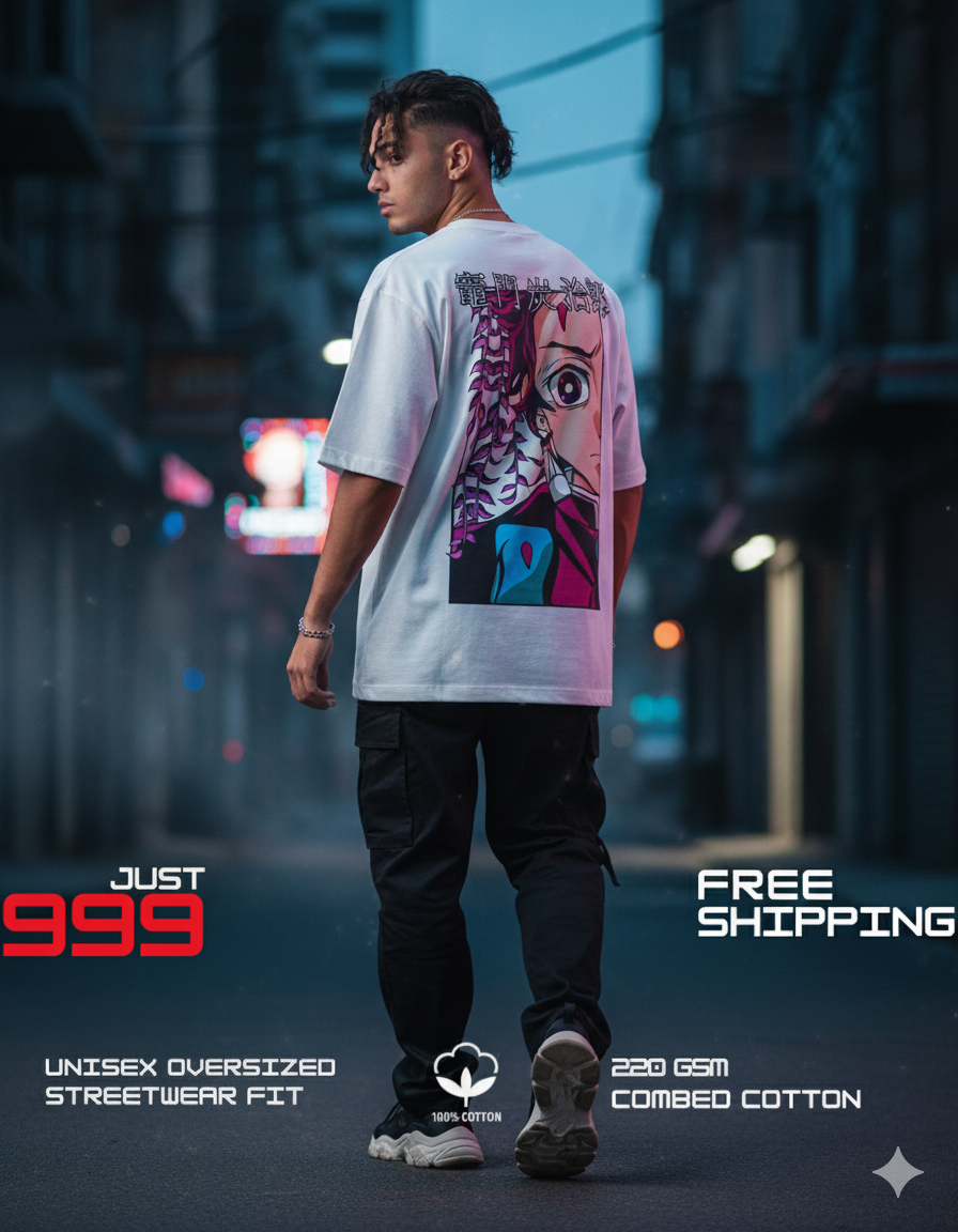 Cursed Power – Demon Slayer Tanjiro Graphic Tee