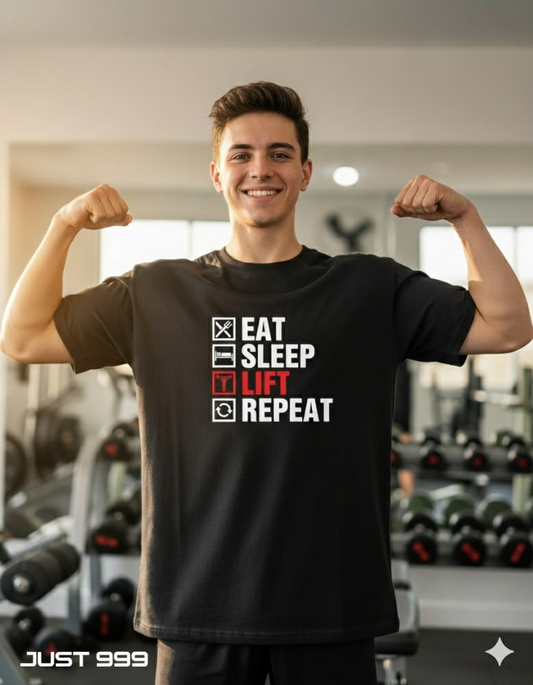 eat sleep life repeat tee