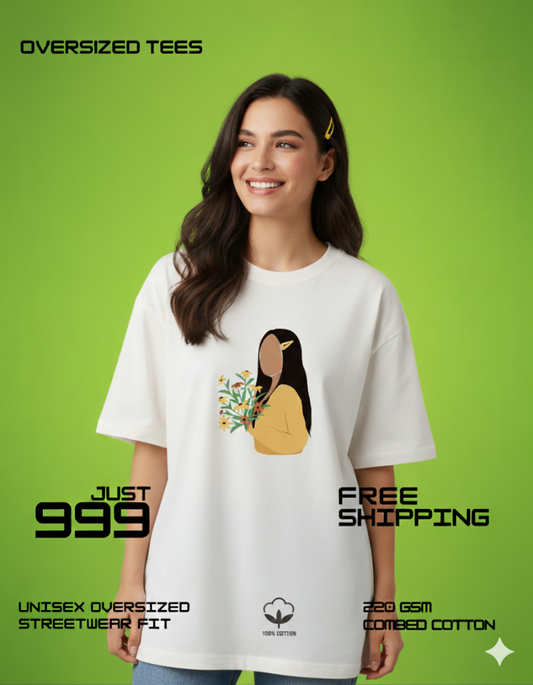 Golden Bloom Oversized Tees
