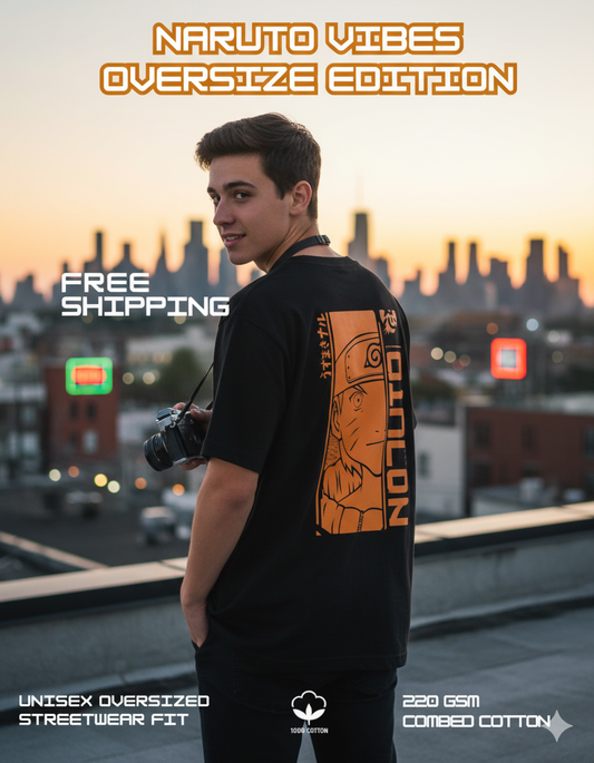 NARUTO VIBES Oversized T-shirt