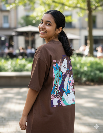 Shinobu-Inspired Oversize T-shirt