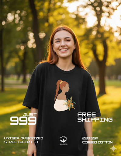 Rustic Bloom Oversize Tee