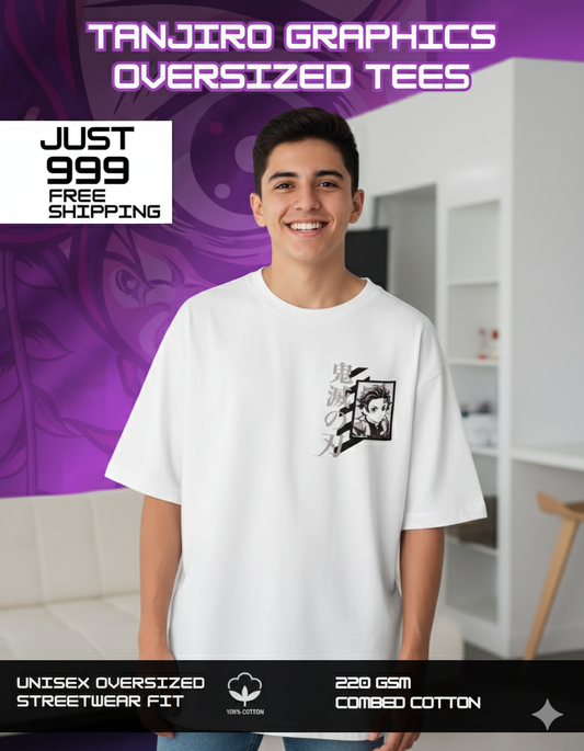 Cursed Power – Demon Slayer Tanjiro Graphic Tee